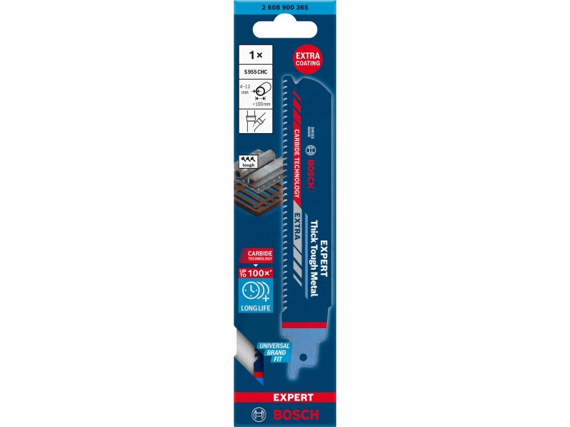 List za sabljasto žago Bosch EXPERT ‘Thick Tough Metal’ S 955 CHC, kovina, 150mm, 2608900365